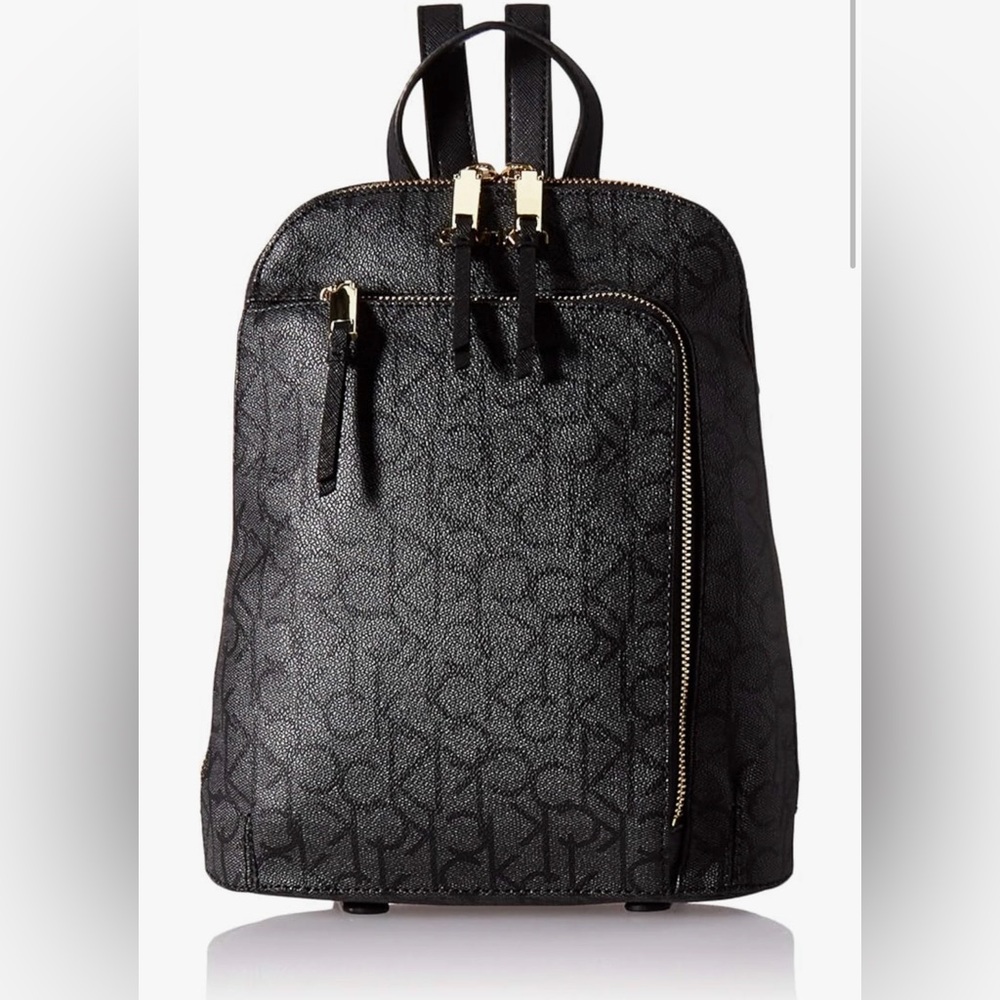 Calvin Klein Hudson Monogram Front Half Zip Pocket Backpack